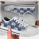 Elephant Low Top Shoes For Women, Shoes For Men Custom Shoes White