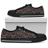 African Kente Print Low Top Shoes For Men, Women