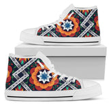 African Kente High Top Shoes For Women, Shoes For Men Custom Shoes