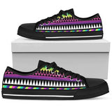 Animal Skin Aztec Rainbow Low Top Shoes For Men, Women