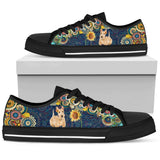 Scottish Terrier Sunflower Low Top Shoes For Women, Shoes For Men Custom Shoes