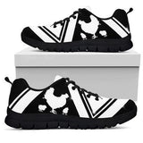 Chicken Black And White Sneakers Shoes For Women, Shoes For Men Sneaker Custom Shoes