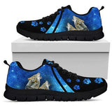 Wolf Galaxy Sneakers Shoes For Women, Shoes For Men Sneaker Custom Shoes