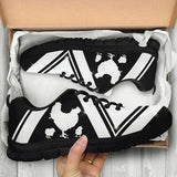 Chicken Black And White Sneakers Shoes For Women, Shoes For Men Sneaker Custom Shoes