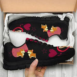 Corgi Heart Sneakers Shoes For Women, Shoes For Men Sneaker Custom Shoes
