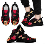 Golden Retriever Heart Sneakers Shoes For Women, Shoes For Men Sneaker Custom Shoes