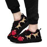 Golden Retriever Heart Sneakers Shoes For Women, Shoes For Men Sneaker Custom Shoes