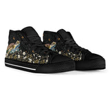 Turtle Flower High Top Shoes For Women, Shoes For Men Custom Shoes