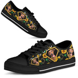 Dachshund Diamond Flowers Low Top Shoes For Women, Shoes For Men Custom Shoes