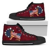 German Shepherd Independence High Top Shoes For Women, Shoes For Men Custom Shoes