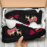 Chihuahua Heart Sneakers Shoes For Women, Shoes For Men Sneaker Custom Shoes