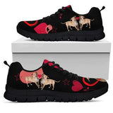 Pitbull Heart Sneakers Shoes For Women, Shoes For Men Sneaker Custom Shoes