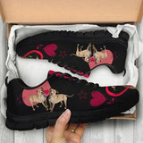Pitbull Heart Sneakers Shoes For Women, Shoes For Men Sneaker Custom Shoes