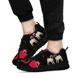 Pug Heart Sneakers Shoes For Women, Shoes For Men Sneaker Custom Shoes