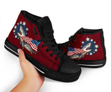 Shark Independence High Top Shoes For Women, Shoes For Men Custom Shoes