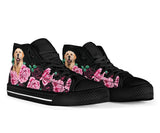 Golden Retriever And Black Rose High Top Shoes For Women, Shoes For Men Custom Shoes