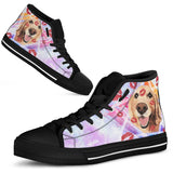 Golden Kiss High Top Shoes For Women, Shoes For Men Custom Shoes
