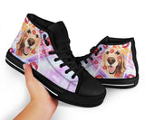 Golden Kiss High Top Shoes For Women, Shoes For Men Custom Shoes