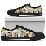 Bichon Frise Colors Black Low Top Shoes For Women, Shoes For Men Custom Shoes