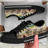 Shih Tzu Colors Black Low Top Shoes For Women, Shoes For Men Custom Shoes