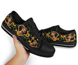 Dachshund Diamond Flowers Low Top Shoes For Women, Shoes For Men Custom Shoes