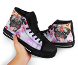 Pug Kiss High Top Shoes For Women, Shoes For Men Custom Shoes