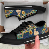 Scottish Terrier Sunflower Low Top Shoes For Women, Shoes For Men Custom Shoes