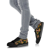 Dachshund Diamond Flowers Low Top Shoes For Women, Shoes For Men Custom Shoes