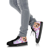 Golden Kiss High Top Shoes For Women, Shoes For Men Custom Shoes