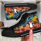 Penguin Summer High Top Shoes For Women, Shoes For Men Custom Shoes
