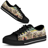Shih Tzu Colors Black Low Top Shoes For Women, Shoes For Men Custom Shoes