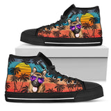 German Shepherd Summer High Top Shoes For Women, Shoes For Men Custom Shoes