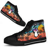 Penguin Summer High Top Shoes For Women, Shoes For Men Custom Shoes