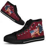 German Shepherd Independence High Top Shoes For Women, Shoes For Men Custom Shoes