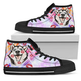 Husky Kiss High Top Shoes For Women, Shoes For Men Custom Shoes