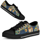 Shih Tzu Sunflower Low Top Shoes For Women, Shoes For Men Custom Shoes