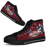 Shark Independence High Top Shoes For Women, Shoes For Men Custom Shoes