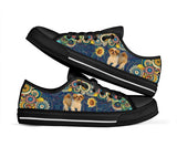 Shih Tzu Sunflower Low Top Shoes For Women, Shoes For Men Custom Shoes