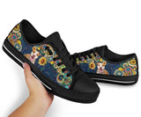Pitbull Sunflower Low Top Shoes For Women, Shoes For Men Custom Shoes
