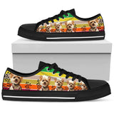 Yorkshire Rainbow Low Top Shoes For Women, Shoes For Men Custom Shoes