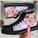 Pig Kiss High Top Shoes For Women, Shoes For Men Custom Shoes
