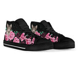 Cat And Black Rose High Top Shoes For Women, Shoes For Men Custom Shoes