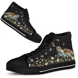 Turtle Flower High Top Shoes For Women, Shoes For Men Custom Shoes