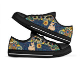 Scottish Terrier Sunflower Low Top Shoes For Women, Shoes For Men Custom Shoes