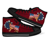German Shepherd Independence High Top Shoes For Women, Shoes For Men Custom Shoes