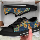 Golden Retriever Sunflower Low Top Shoes For Women, Shoes For Men Custom Shoes