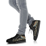 Turtle Flower High Top Shoes For Women, Shoes For Men Custom Shoes