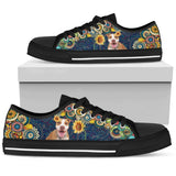 Pitbull Sunflower Low Top Shoes For Women, Shoes For Men Custom Shoes