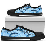 Blue Dolphin Low Top Shoes For Women White, Black Custom Shoes
