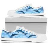 Blue Dolphin Low Top Shoes For Women White, Black Custom Shoes